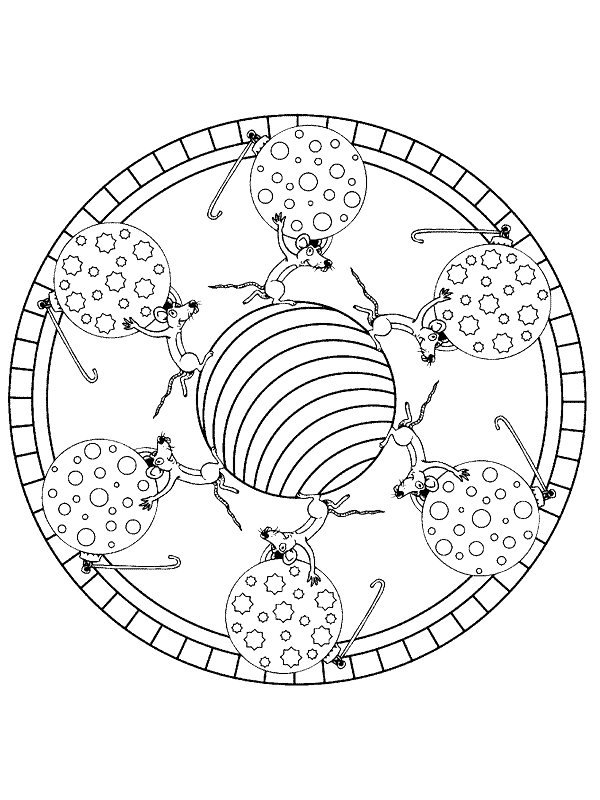 Kids-n-fun.de | Malvorlage Mandala Weihnachten Mandala Weihnachten